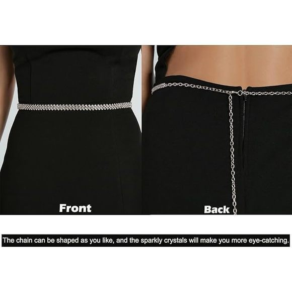 Rhinestone-waist-chain Belts For Women - Western-cowgirl-country-waist-belts🐱 - Picture 3 of 4